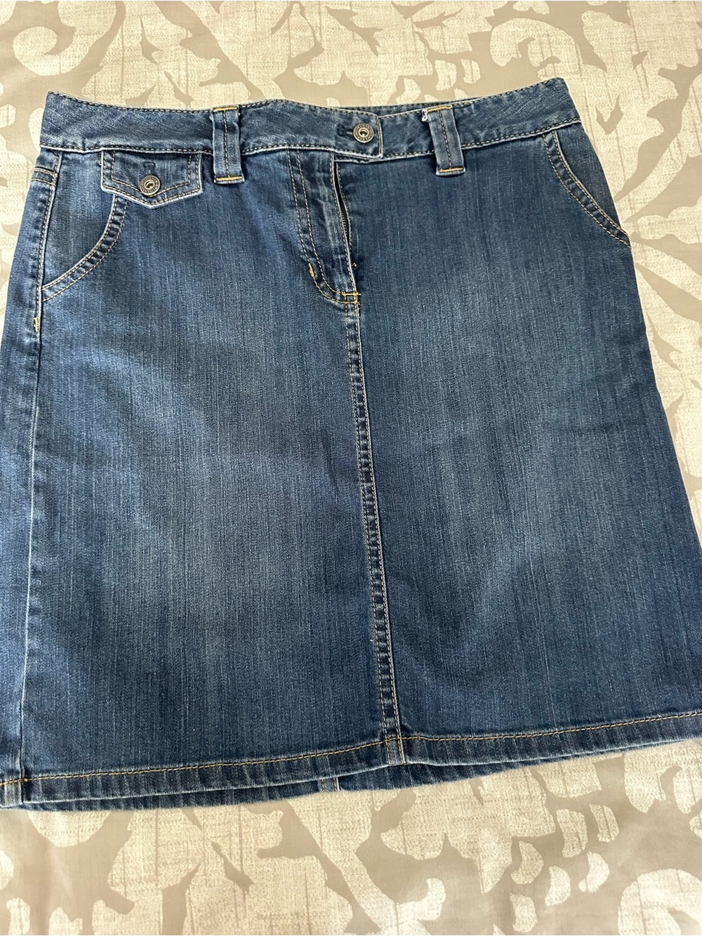 Ann Taylor Mid Blue Denim Mini Skirt